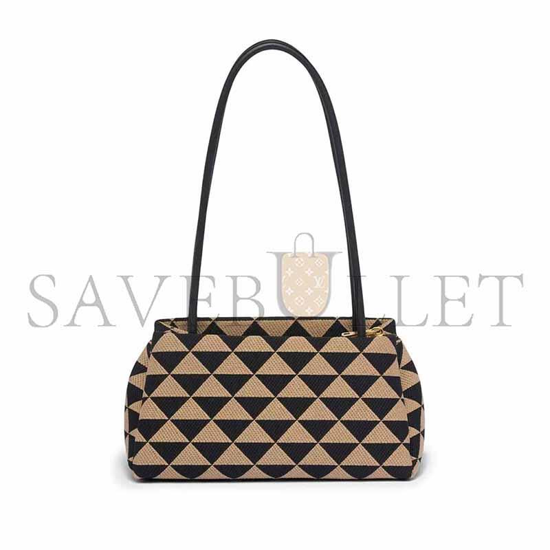 PRADA SMALL EMBROIDERED FABRIC PRADA SYMBOLE BAG 1BA368 (25*13.5*13cm) 